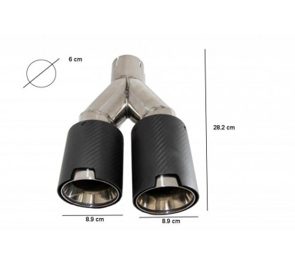 2x embouts d'échappements Carbone BMW Universel (Sorties 60mm)