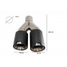 2x embouts d'échappements Carbone BMW Universel (Sortie 60mm)