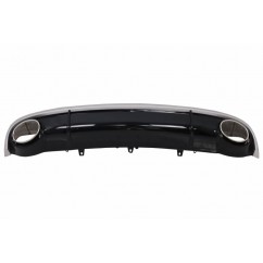 Diffuseur noir laqué  + embouts d'échappement Audi A7 Facelift (+15)