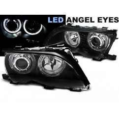 2x Phares avants BMW Serie 3 E46 Angel Eyes LED (01-05)
