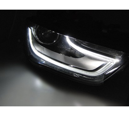 2x Phares avants LED Look Xenon Audi A4 B8 (12-15)