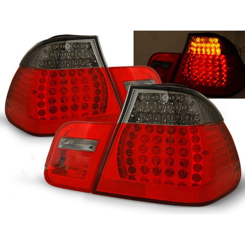 2x Feux arrières LED fumés BMW Série 3 E46 Berline (98-01)