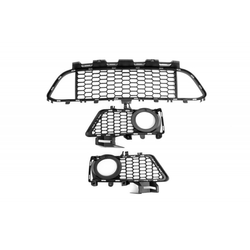 3x Grilles de pare chocs BMW série 3 F30 F31 avec Pack M (11-19)