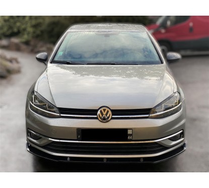 Rajout de pare-choc avant Noir brillant adaptable sur Vw Golf VII 7