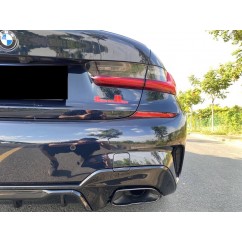 Diffuseur noir brillant + échappements BMW Série 3 G20 G21 Look 340i 19+