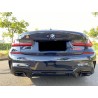 Diffuseur noir brillant + échappements BMW Série 3 G20 G21 Look 340i 19+