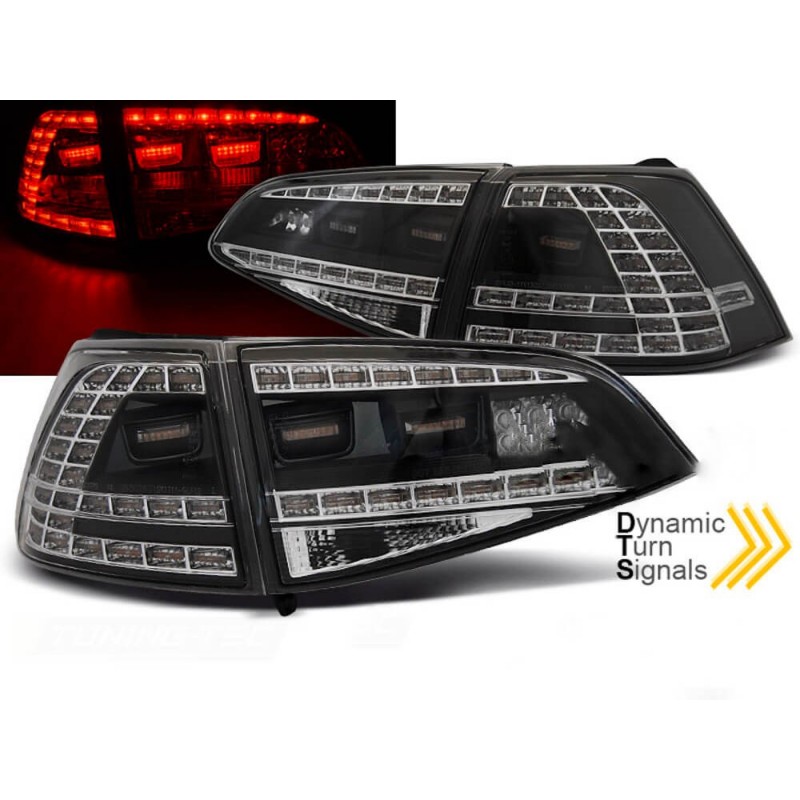 2x Feux arrières LED R-Design adaptables sur Golf VII 7 avec clignotants dynamiques (13-17)