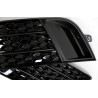 2x Grilles de pare choc avant Audi A1 Look RS1 Noir brillant (10-15)