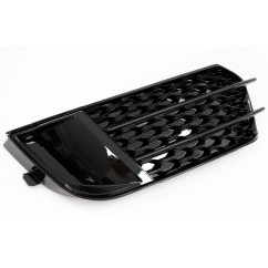 2x Grilles de pare choc avant Audi A1 Look RS1 Noir brillant (10-15)