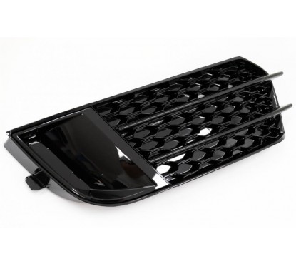 2x Grilles de pare choc avant Audi A1 Look RS1 Noir brillant (10-14)
