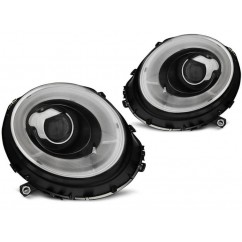 2x Phares avant LED Mini Cooper Noir (06-14)