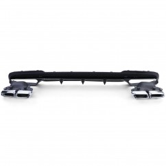 Diffuseur arriere + sorties d'échappements Look E63 AMG Black pour Mercedes Classe E W212 Facelift avec pack AMG 13-16