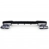 Diffuseur arriere + sorties d'échappements Look E63 AMG Black pour Mercedes Classe E W212 Facelift avec pack AMG 13-16