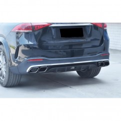 Diffuseur + sorties d'echappements chromés Mercedes GLE W167 SUV Look 63 AMG(19+)