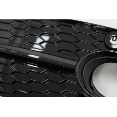 2x Grilles de pare choc avant Audi Q3 8U (11-14) RS Design Noir brillant