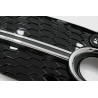 2x Grilles de pare choc avant Audi Q3 8U (11-14) RS Design Noir et chrome