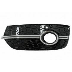2x Grilles de pare choc avant Audi Q3 8U (11-14) RS Design Noir et chrome
