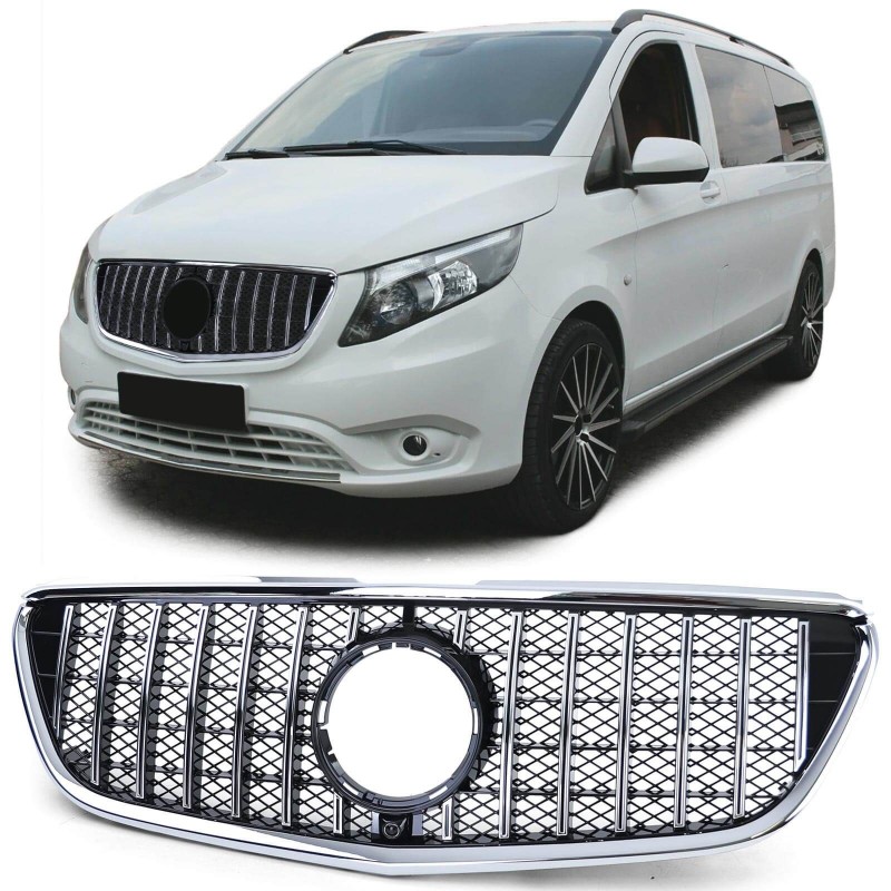 Calandre Panamericana Chrome Mercedes Vito W447 (14-19) avec grille