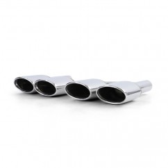 2x Sorties d'echappement double Chrome Mercedes C, CL, CLK, E, M, S et SL (01-16)