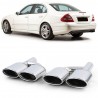 2x Sorties d'echappement double Chrome Mercedes C, CL, CLK, E, M, S et SL (01-16)