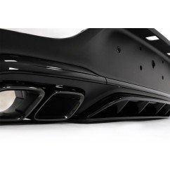 Diffuseur arrière + sorties d'échappements noir Mercedes GLC C253 Coupé (modèle avec pack AMG) Look 63 AMG (20+)
