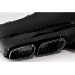 Diffuseur arrière + sorties d'échappements noir Mercedes GLC C253 Coupé (modèle avec pack AMG) Look 63 AMG (20+)