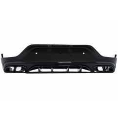Diffuseur arrière + sorties d'échappements noir Mercedes GLC C253 Coupé (modèle avec pack AMG) Look 63 AMG (20+)