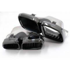 Diffuseur arrière + sorties d'échappements noir Mercedes GLC C253 Coupé (modèle avec pack AMG) Look 63 AMG (20+)