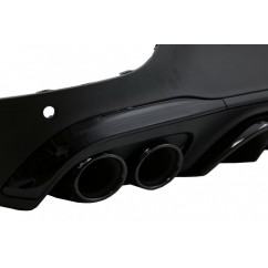 Diffuseur arrière + sorties d'échappements noir Mercedes GLC C253 Coupé (modèle avec pack AMG) Look 43 AMG (20+)