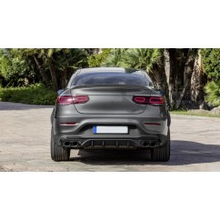 Diffuseur arrière + sorties d'échappements noir Mercedes GLC C253 Coupé (modèle avec pack AMG) Look 43 AMG (20+)