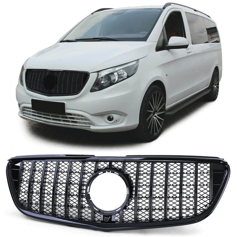 Calandre Panamericana Noir Brillant Mercedes Vito W447 (14-19) avec grille