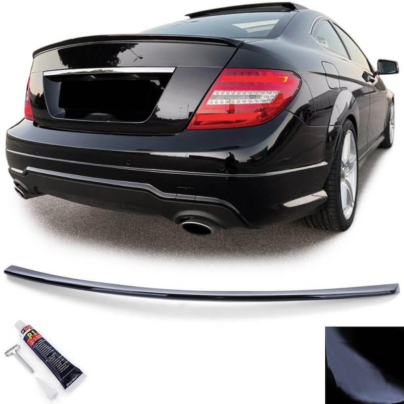 Becquet noir brillant Mercedes Classe C C204 Coupe (07-15)
