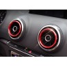 4x Anneaux Rouge grilles de ventilation Audi A3 S3 8V (14-16)