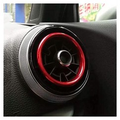 4x Anneaux Rouge grilles de ventilation Audi A3 S3 8V (14-16)