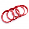 4x Anneaux Rouge grilles de ventilation Audi A3 S3 8V (14-16)