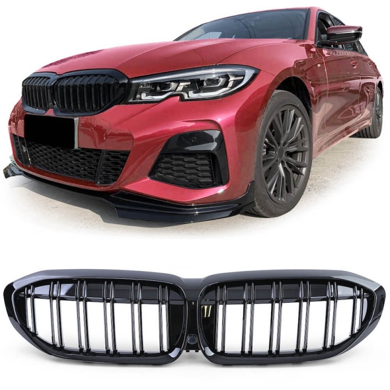Calandre BMW Série 3 G20 G21 Noire Brillant (19+)