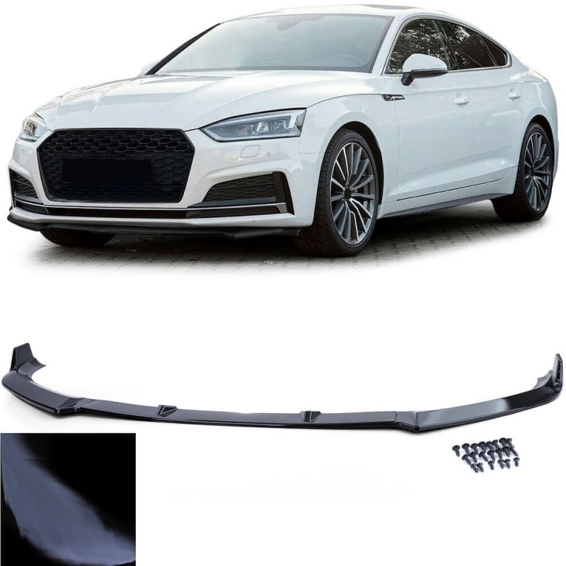 Rajout de pare choc avant Audi A5 F5 Noir Brillant (16-19)