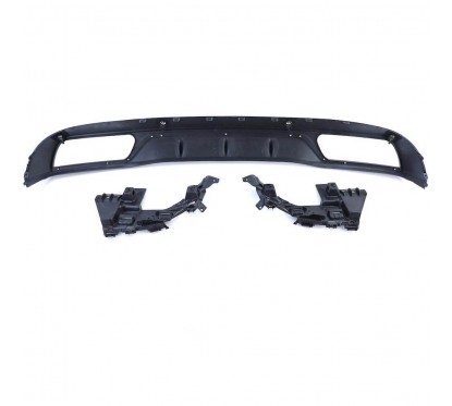 Diffuseur arrière avec échappements Noir Mercedes Classe C W205 S205 Look C63 AMG (14-18) avec pare choc standard