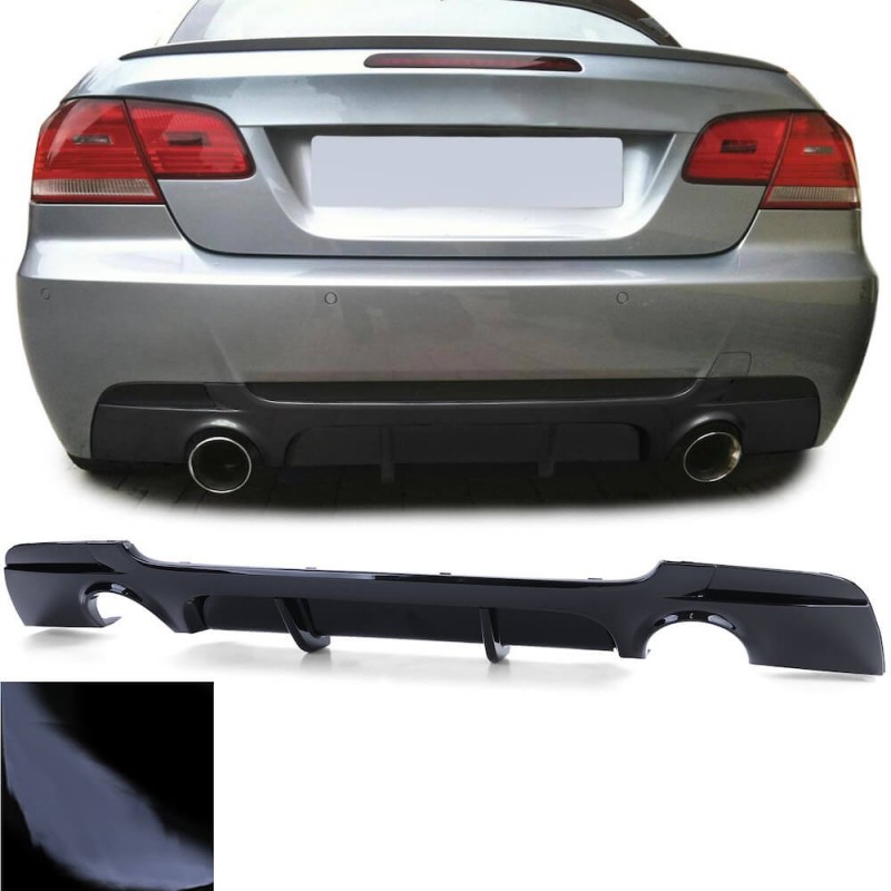 Diffuseur arrière noir brillant BMW série 3 coupe E92 (06-10)
