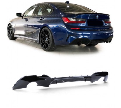 Diffuseur arrière Noir brillant BMW Série 3 G20 berline & G21 Touring 18+