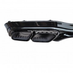 Diffuseur arrière + embouts d'échappements noir Mercedes Classe E W213 Look AMG 16+