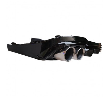 Diffuseur noir + embouts d'échappement ronds Chrome Look AMG Mercedes classe E W213 (16-20)