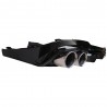 Diffuseur noir laqué + embouts d'échappement ronds Chrome Look AMG Mercedes classe E W213 (16-20)