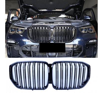 2x Grilles de Calandre BMW X4 G02 X5 G05 M Performance Brillant