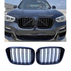 2x Grilles de Calandre BMW X3 X4 G01 G02 M Performance Brillant