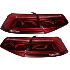 2x Feux arrières Full LED avec clignotants dynamiques adaptables sur Vw Passat B8 (15-19) Look Phase 2