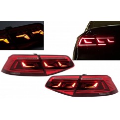 2x Feux arrières Full LED avec clignotants dynamiques adaptables sur Vw Passat B8 (15-19) Look Phase 2