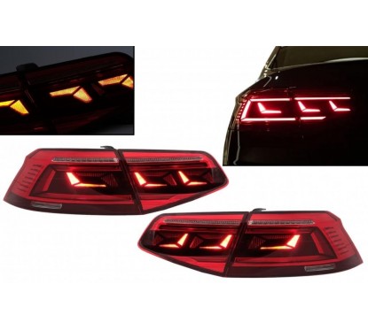 2x Feux arrières Full LED avec clignotants dynamiques adaptables sur Vw Passat B8 (15-19) Look Phase 2