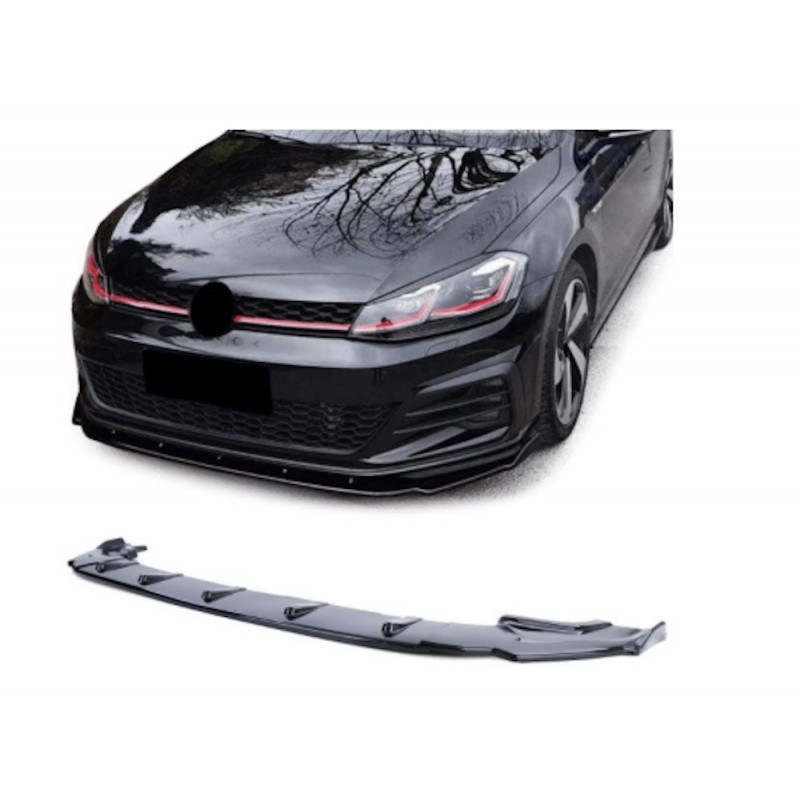 Rajout de pare choc avant Vw Golf VII 7 GTI Noir Brillant (13-20)