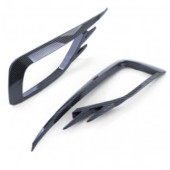 2x Inserts de grilles antibrouillard adaptables sur Vw Golf VII 7.5 Carbone Look GTI (17-20)